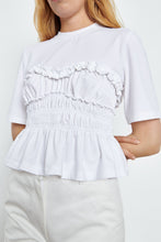 Load image into Gallery viewer, Vilde smock tee - white
