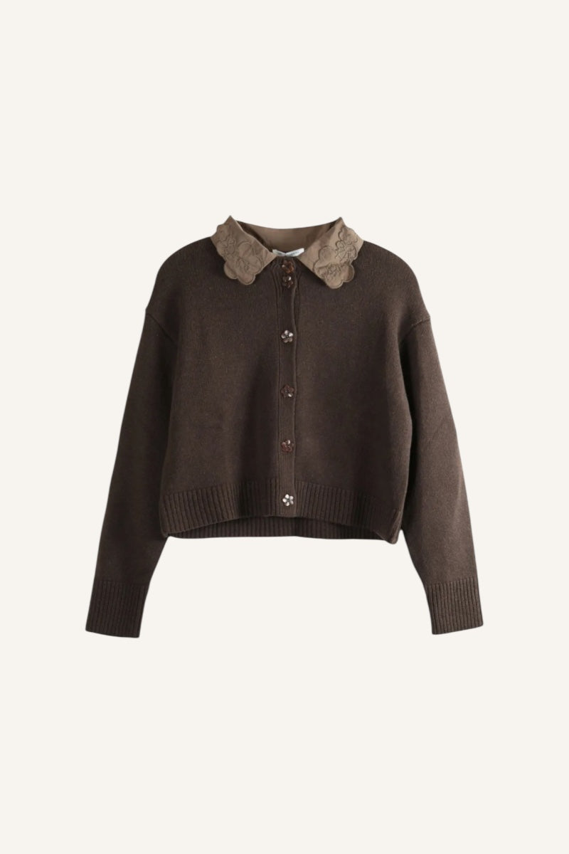 Bibi Cardigan - Brown – DAMERNES MAGASIN