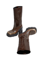 Load image into Gallery viewer, Dionira Brown Tall Boots