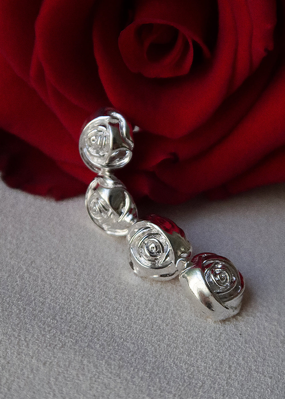 Roses Earring - Silver