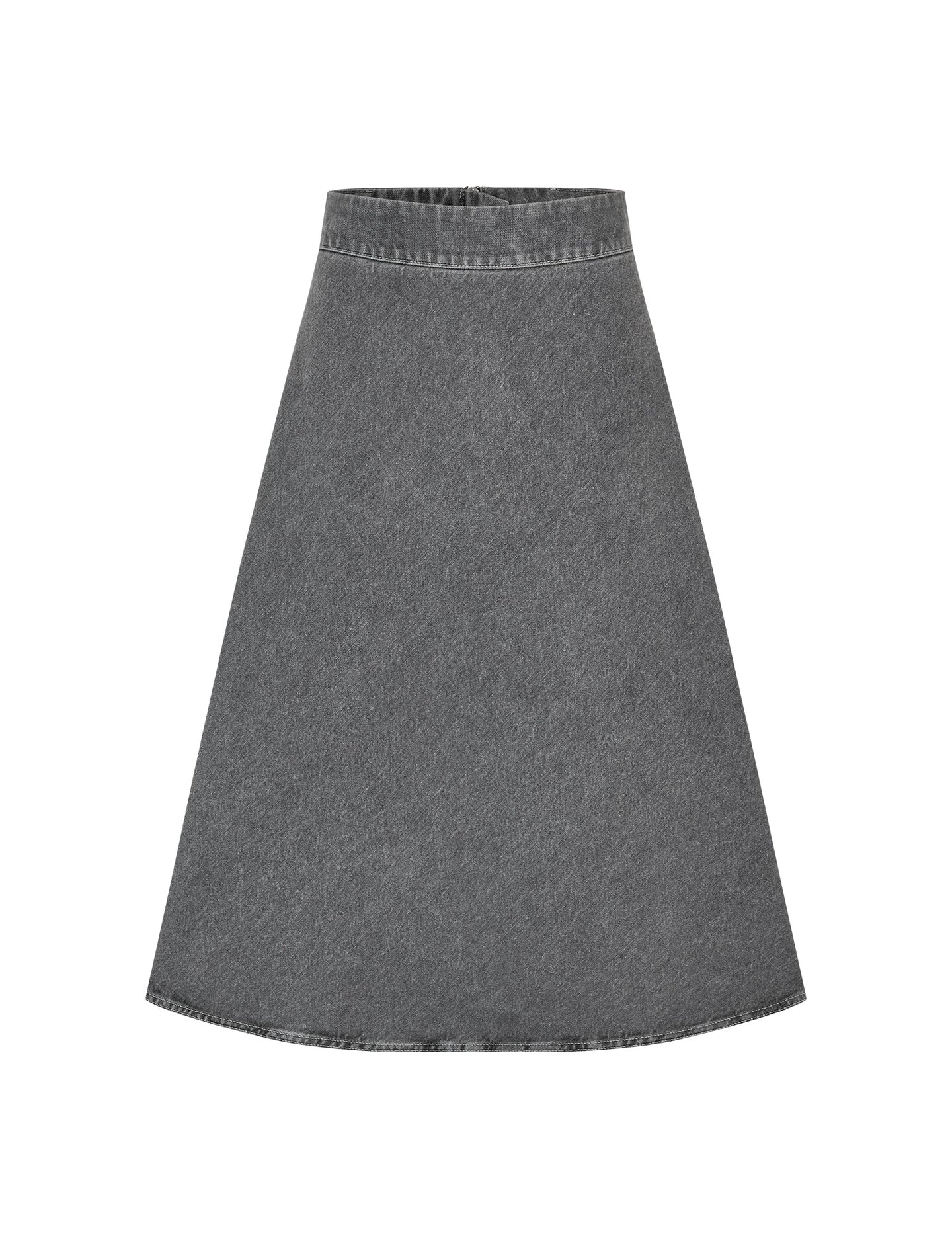 Grey Denim Stelly C Long Skirt