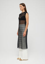Load image into Gallery viewer, Macramé Knit Dress Noir
