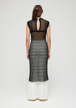 Load image into Gallery viewer, Macramé Knit Dress Noir
