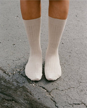 Load image into Gallery viewer, Rib Ankle Socks Undyed
