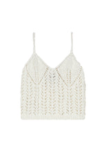 Load image into Gallery viewer, Resort-style knitted tank pullover off-white
