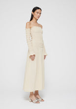 Load image into Gallery viewer, Smocked Off-shoulder dress - Cream
