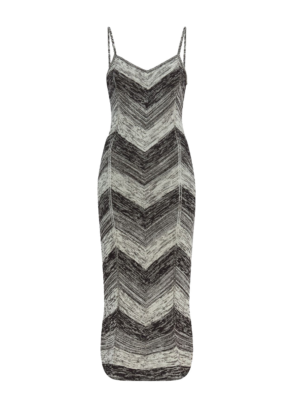 Marled Stripe Knit Maxi Dress