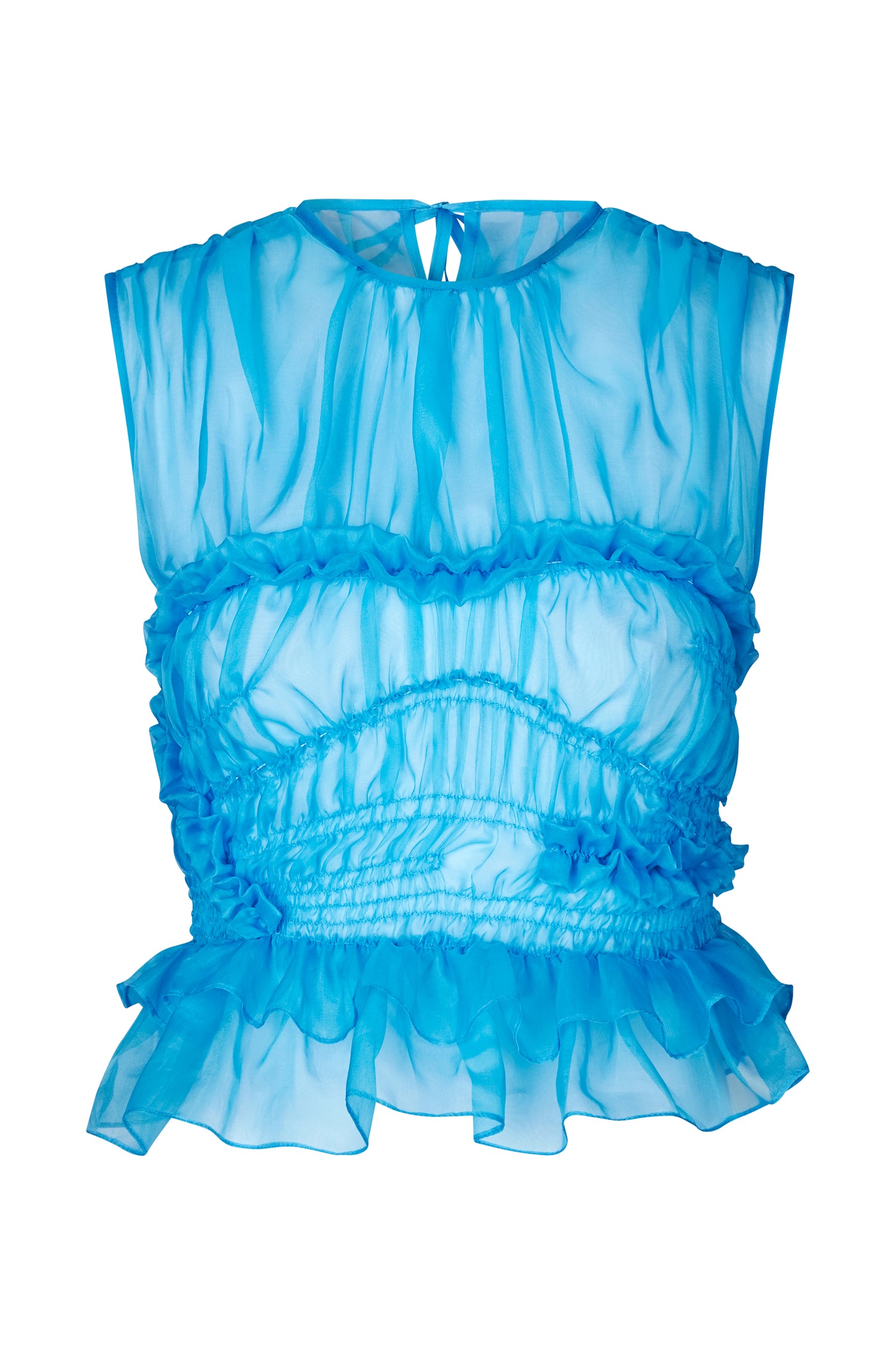 Uphi top organza - Cerulain