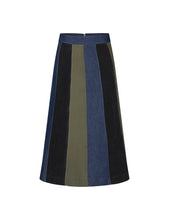 Load image into Gallery viewer, Patch Denim Lino skirt
