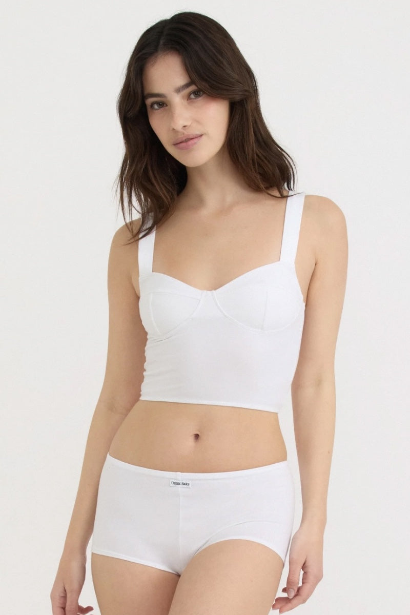 Core Icon Corset Top - White