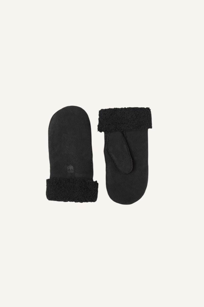 Sheepskin Mittens - Black