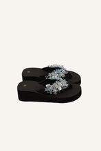 Load image into Gallery viewer, Beaded Flip Flop - Aqua
