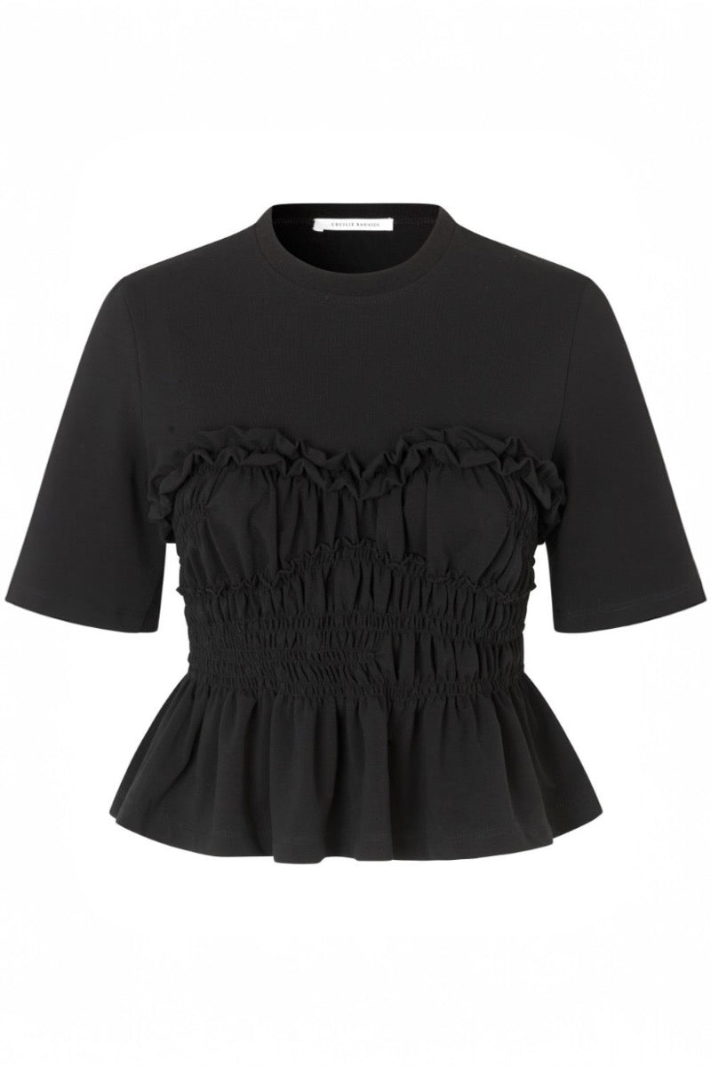 Vilde smock tee - black