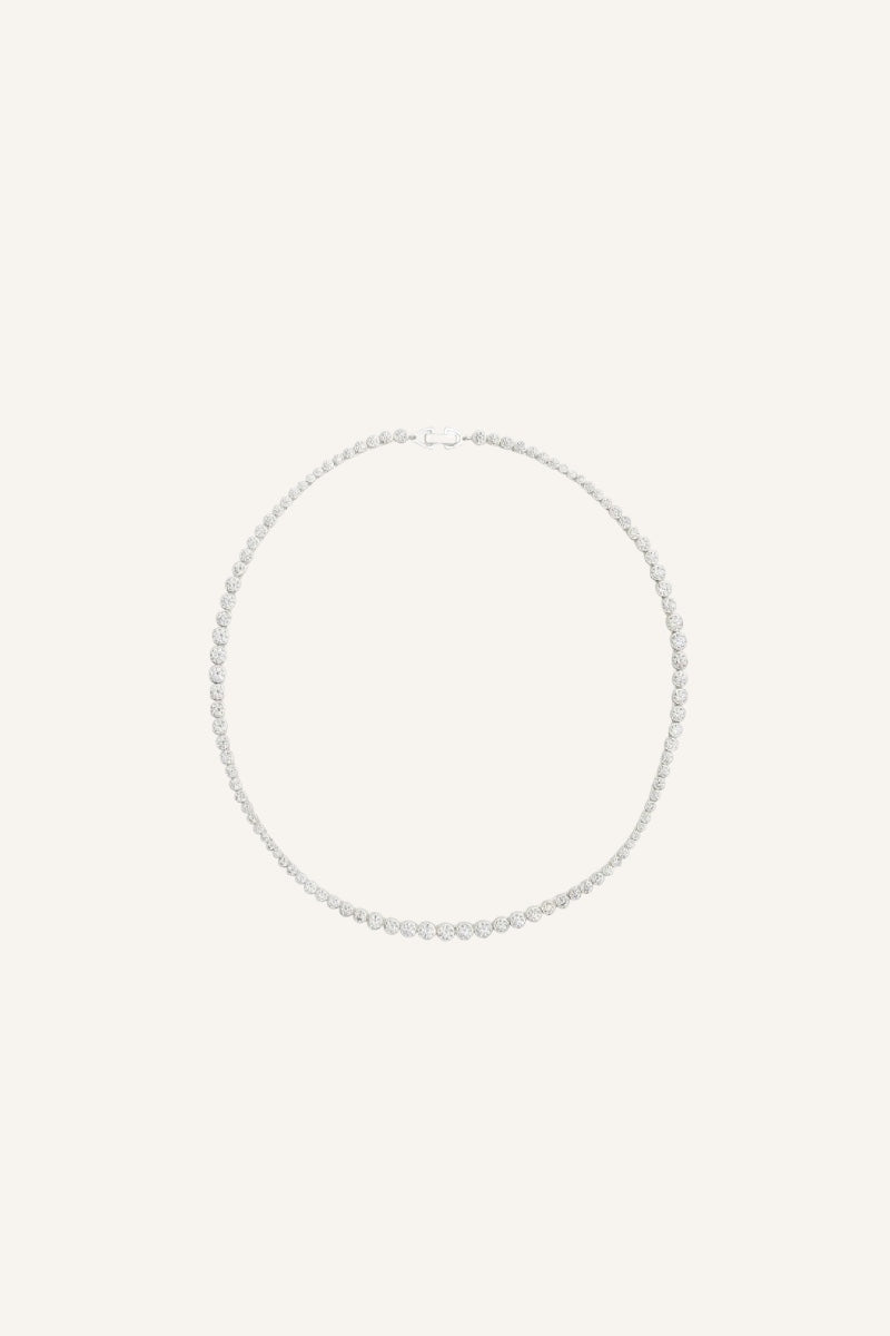 Oda Tennis Necklace - Silver