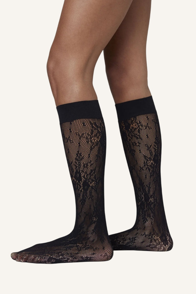 Rosa lace socks - black