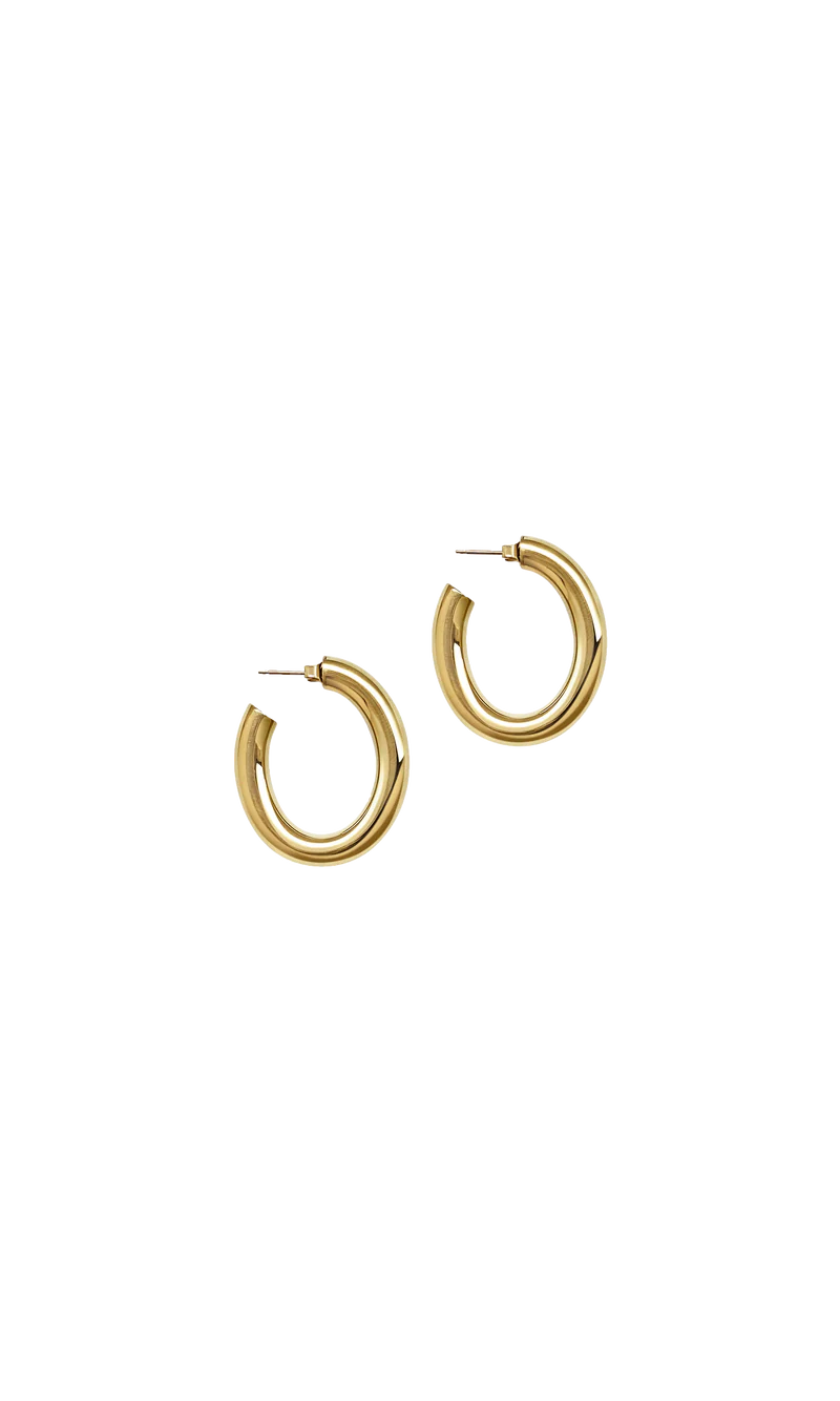 Mini curve earrings - Goldplated
