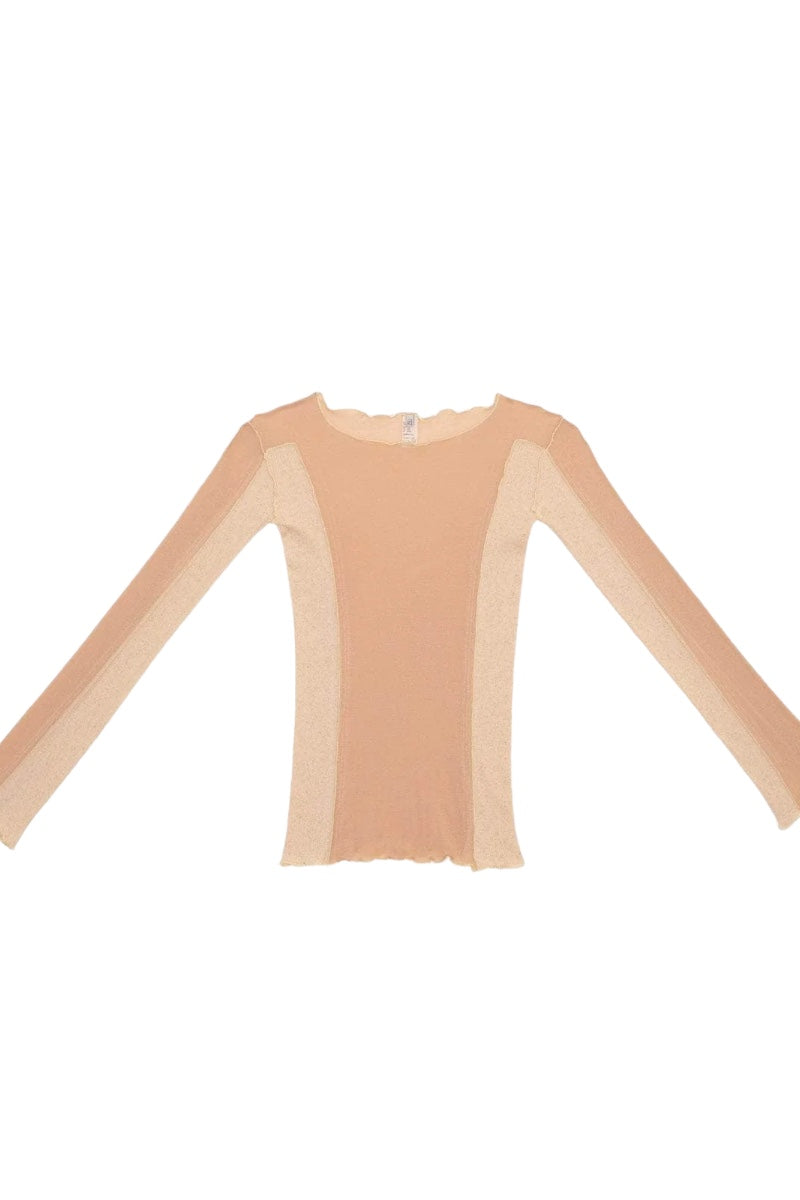 Sun Long Sleeve Tee - Rosy Camel