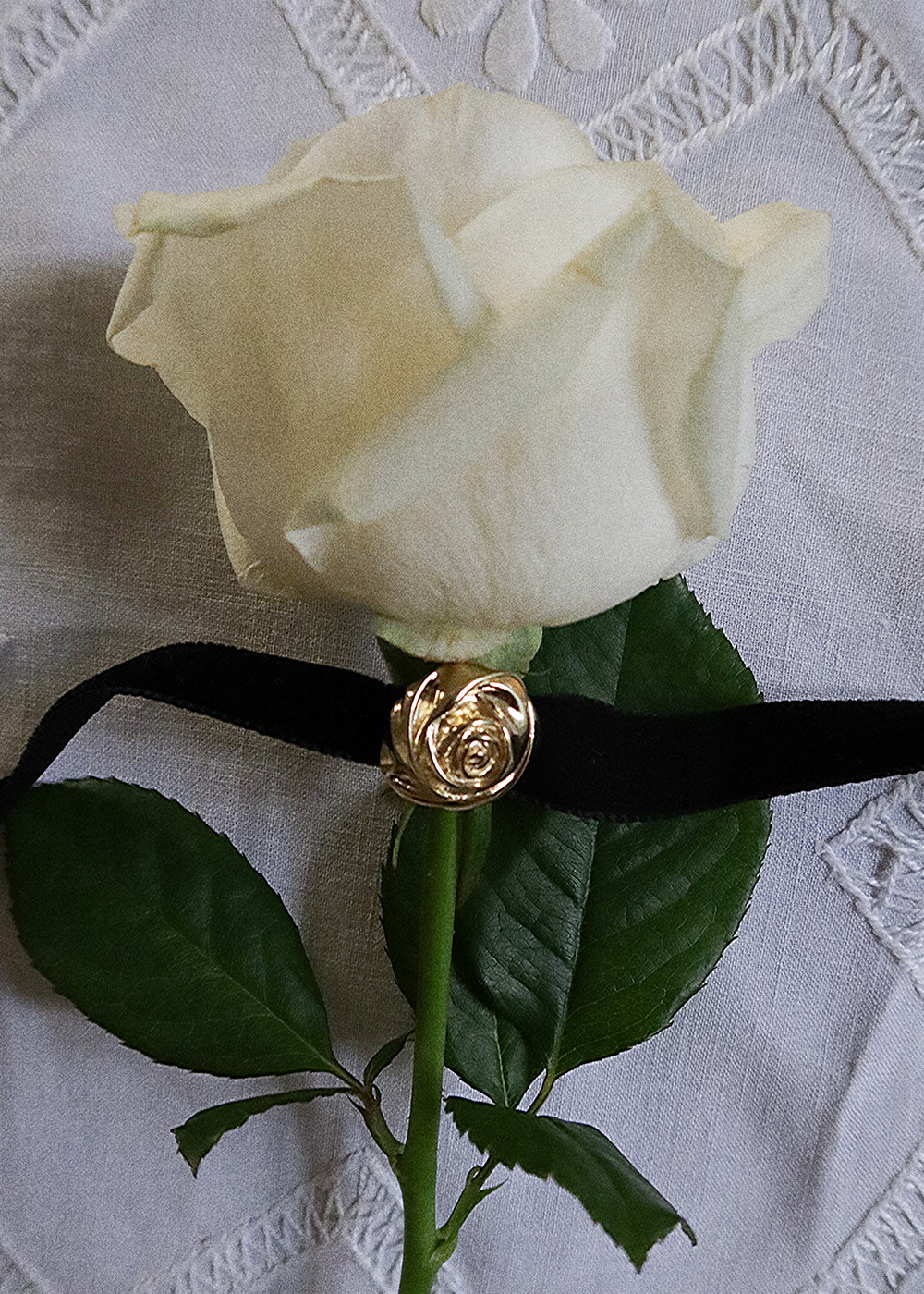 COMING SOON Rose Choker Necklace - Gold