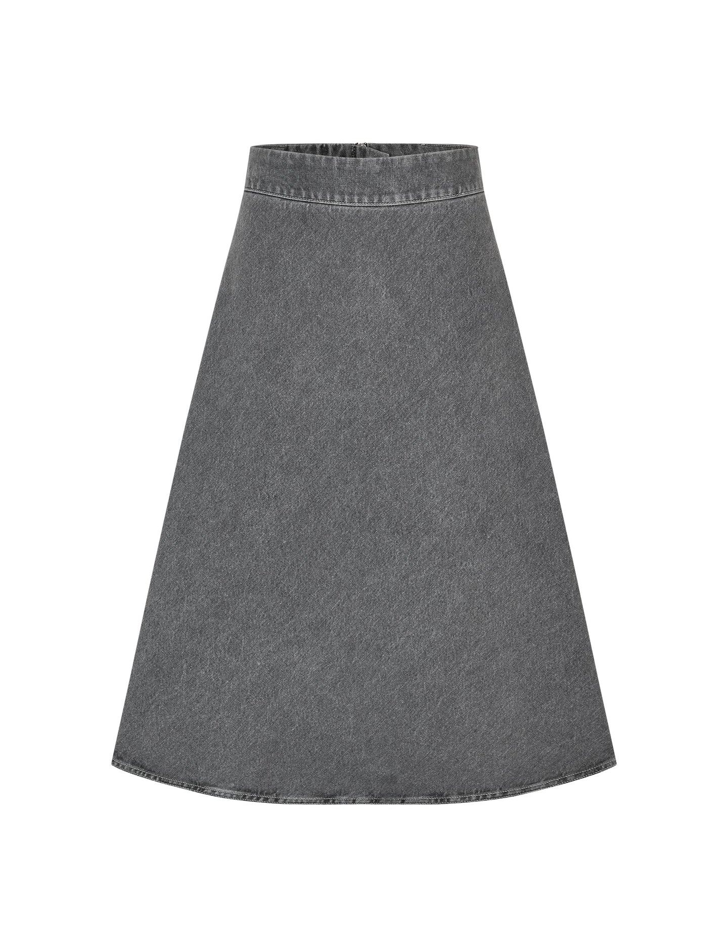 Grey Denim Stelly C Long Skirt