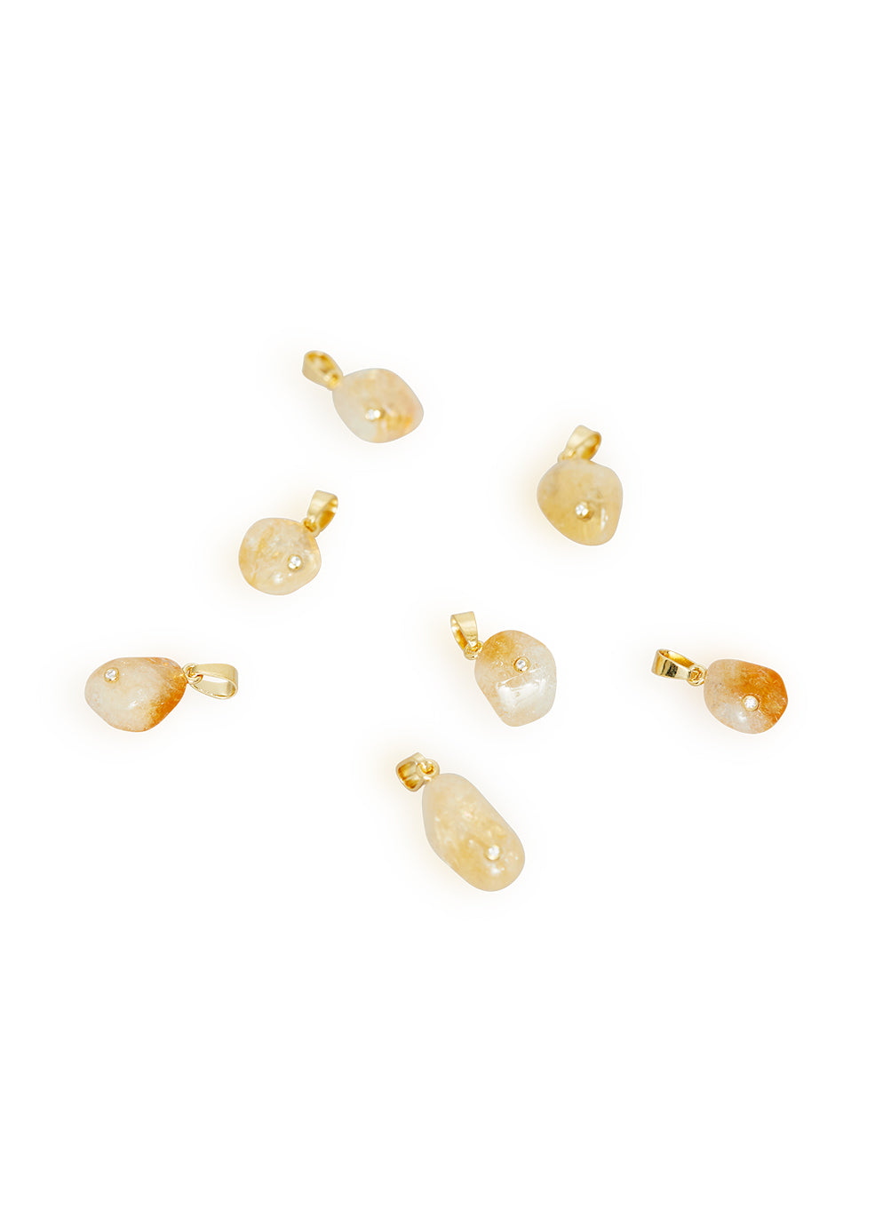 Citrin Diamond Pendant