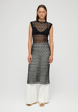 Load image into Gallery viewer, Macramé Knit Dress Noir
