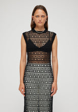 Load image into Gallery viewer, Macramé Knit Dress Noir
