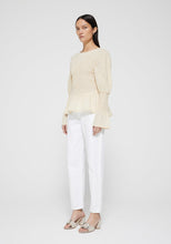 Load image into Gallery viewer, Smocked Cotton-linen Top - Cream
