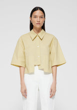 Load image into Gallery viewer, Uneven Short Sleeve Shirt - Flax
