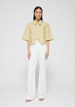 Load image into Gallery viewer, Uneven Short Sleeve Shirt - Flax
