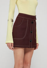 Load image into Gallery viewer, Retro Mini Skirt - Mulberry
