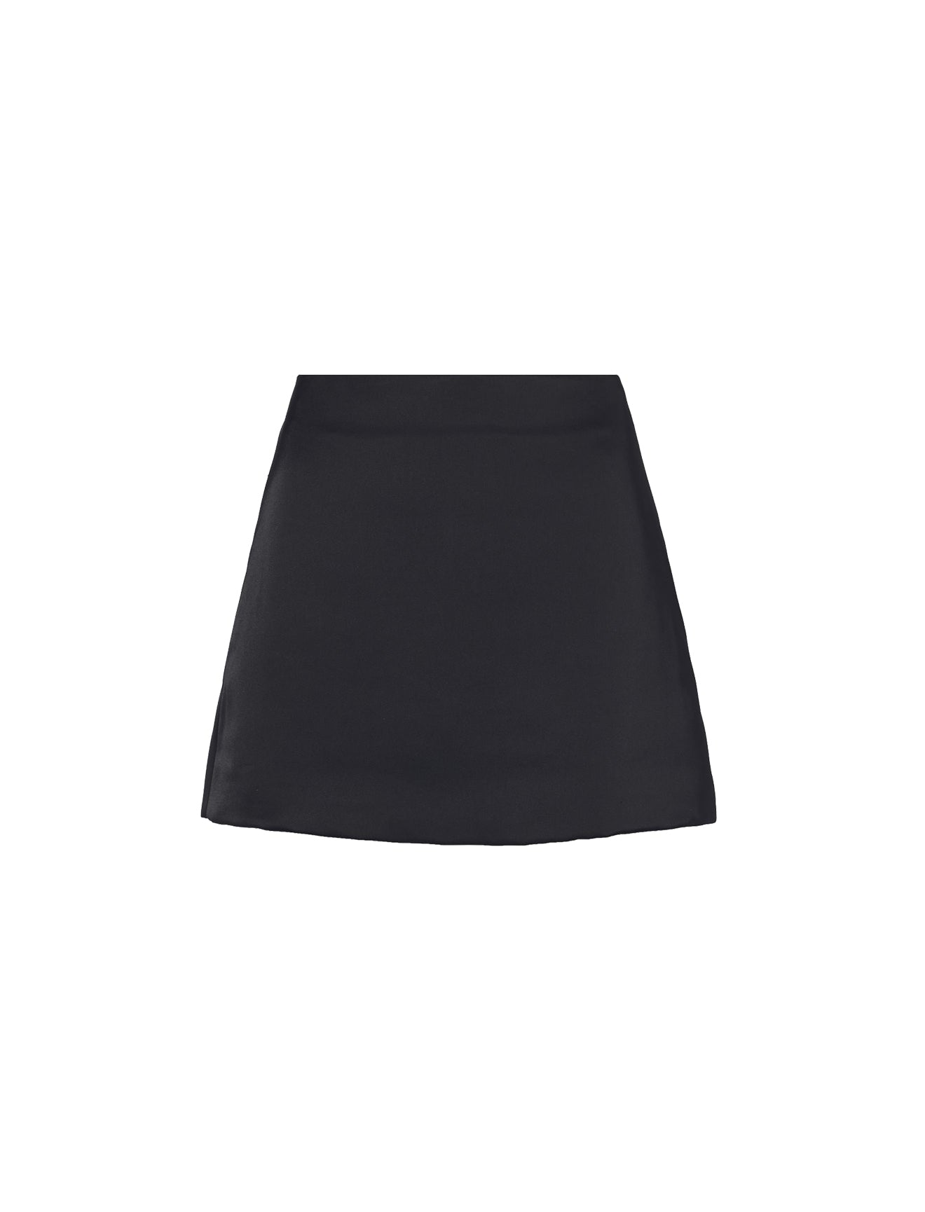 Satin Mini Skirt Black