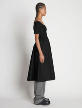 Load image into Gallery viewer, Square Neck Poplin Dress Black
