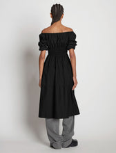 Load image into Gallery viewer, Square Neck Poplin Dress Black
