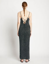 Load image into Gallery viewer, Lurex Maxi Dress Black/Silver
