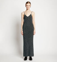 Load image into Gallery viewer, Lurex Maxi Dress Black/Silver
