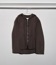 Load image into Gallery viewer, Melton Hooded Jacket Brown

