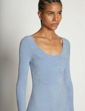 Load image into Gallery viewer, Scoop Neck Chenille Dress Periwinkle
