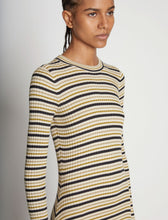 Load image into Gallery viewer, Stripe Knit Dress Cream Multi
